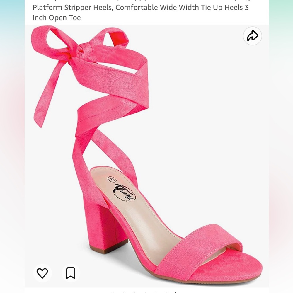 Neon pink heels